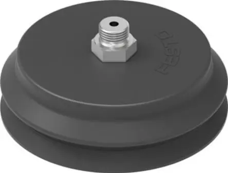 Produktfoto 1 von Nitrilkautschuk (NBR) Balg Saugnapf, Festo Serie VASB, Ø 100 mm G 1/4, Haltekraft 397 N