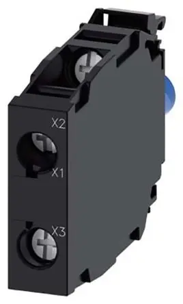 Produktfoto 1 von Siemens SIRIUS ACT 3SU14 Kontakt- und Leuchtblock Anzeigenblock LED Gelb, Rot, Grün beleuchtet 230V Schraube