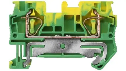 Produktfoto 1 von Siemens Schutzleiterklemme, DIN-Hutschiene, 1-polig, 20AWG, 0.5mm², 4 mm² Federanschlussklemme, Grün, Gelb Polyamid