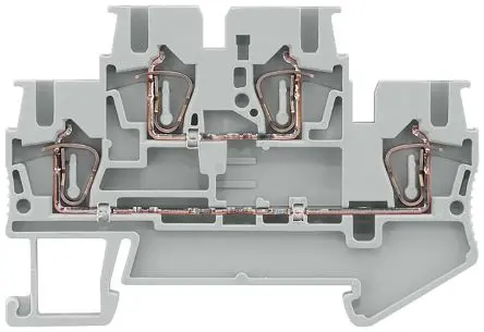 Produktfoto 1 von Siemens 8WH DIN-Schienenklemme ohne Sicherung 2 Grau, 0.08mm², 2.5 mm², 500V Klemme