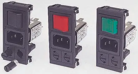 Bulgin 10A C14 IEC Filterung Stecker, 250V ac, Einrastmontage