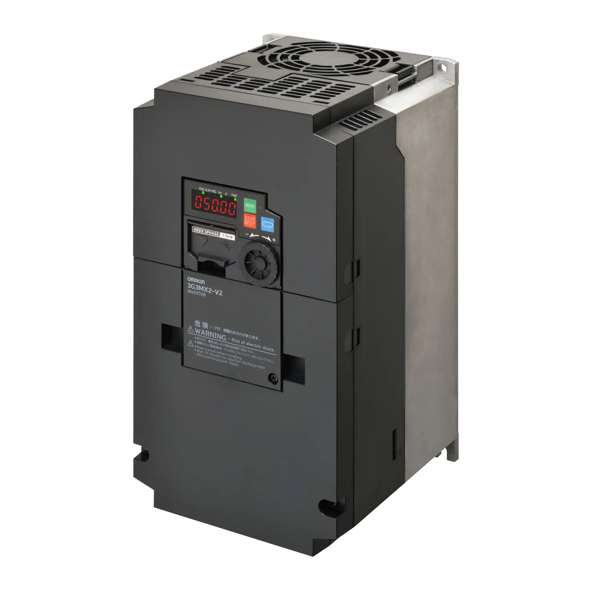 Produktfoto 1 von Omron 3G3MX2 3-Phasen Frequenzumrichter 7.5 kW 240 V 17.5 A 580Hz