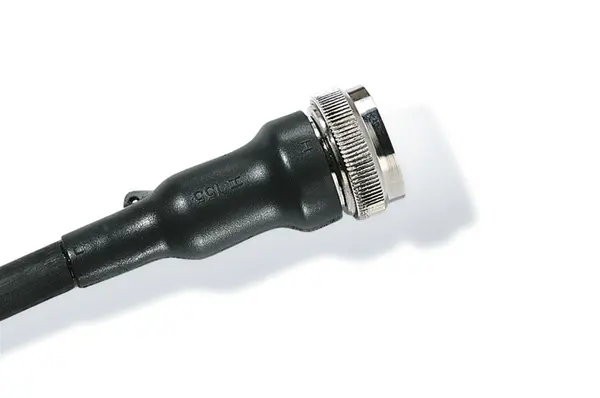 Produktfoto 1 von HellermannTyton Formteile, Flaschenform mit Rippe, Polyolefin vernetzt Haftrücken, Schwarz 24 mm 135 °C