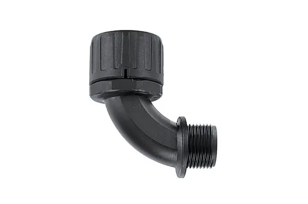 HellermannTyton HG90 Nylon 6.6 Kabelrohr Fitting Kabelrohr M25 25 mm Schwarz IP66