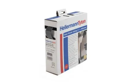 HellermannTyton HIS-A Wärmeschrumpfschlauch, Polyolefin Schwarz, Ø 19 mm, Länge 4m
