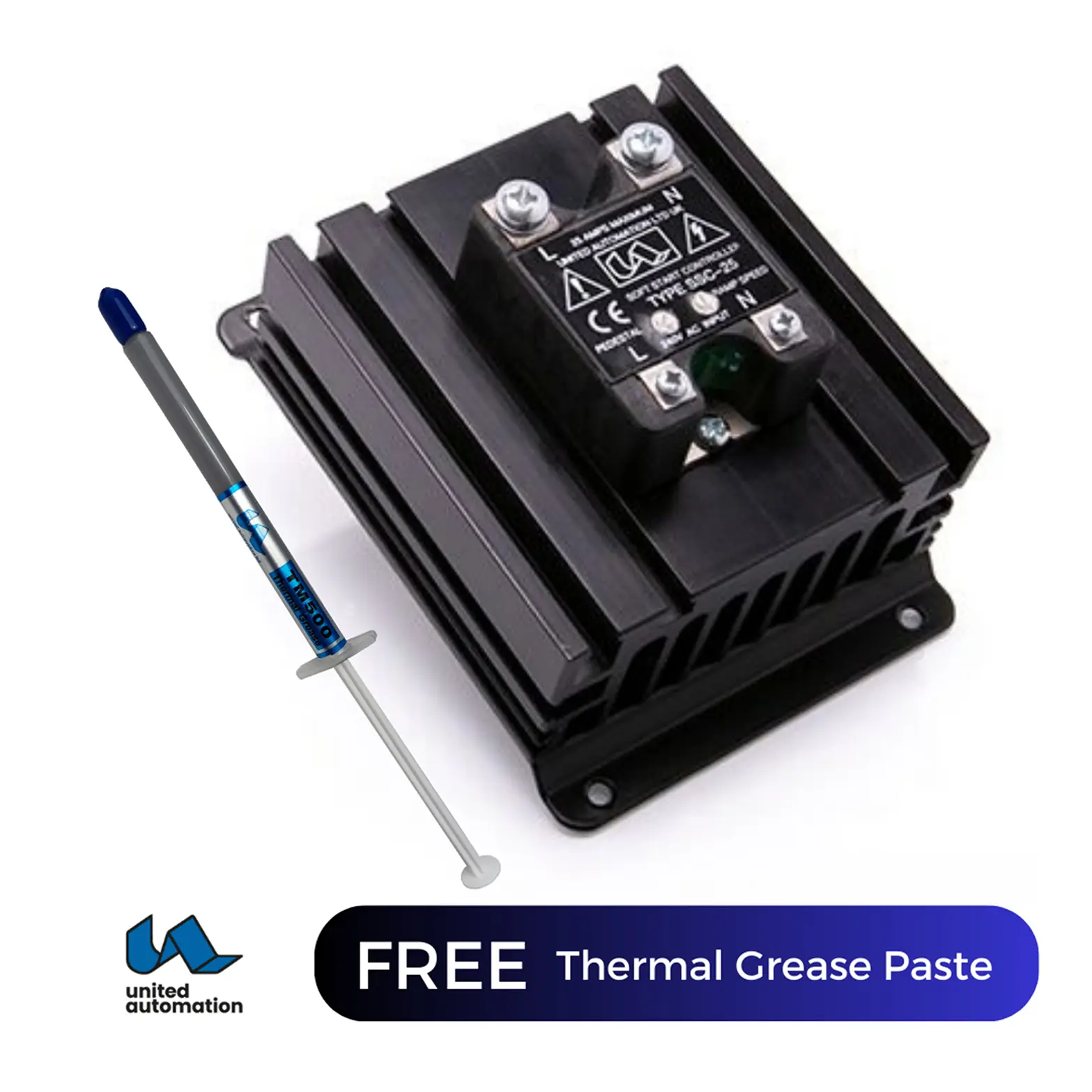 Produktfoto 1 von United Automation Kühlkörper für DC-Motorcontroller, Leistungsregler, PSR, Impulsspulen-Energizer Coil,