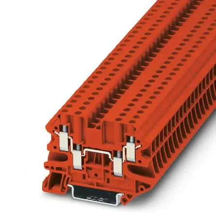 Produktfoto 1 von Phoenix Contact UT 4 - QUATTRO Mehrstufiger Anschlussklemmenblock 1 Rot, 0.14mm², 6 mm², 500V Schraubbefestigung
