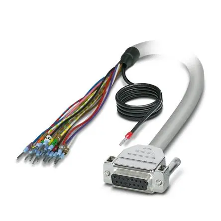 Produktfoto 1 von Phoenix Contact Serielles Kabel / D-Sub, 15-polig Buchse / D-SUB-Buchsenleiste, 1.5 m Halbsteifes Polyvinylchlorid,