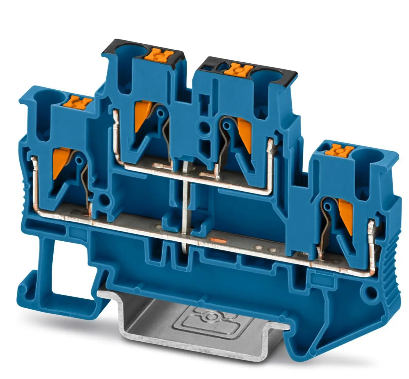 Produktfoto 1 von Phoenix Contact PTTB 2.5-PV BU Doppelstock Reihenklemmen Blau, 0.14 → 4mm², 500 V / 26A, Einstecken