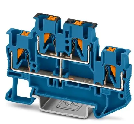 Produktfoto 1 von Phoenix Contact PTTB 2.5-PV BU Doppelstock Reihenklemmen 2 Blau, 0.14mm², 4 mm², 500V Einsteck-Anschluss IECEx/ATEX