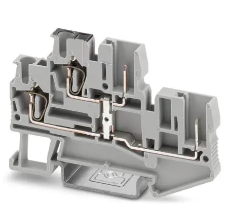 Produktfoto 1 von Phoenix Contact STTB 2.5/2P-PV Doppelstock Reihenklemmen 2 Grau, 0.08mm², 4 mm², 500V ZUGFEDER