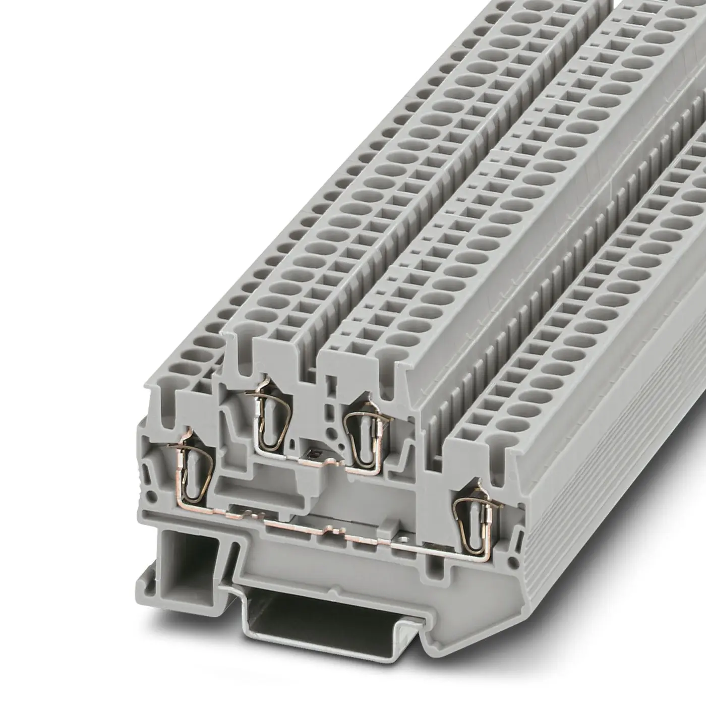 Produktfoto 1 von Phoenix Contact Doppelstock Reihenklemmen 2 Grau, 0.08 to 4 mm², 500 V ZUGFEDER