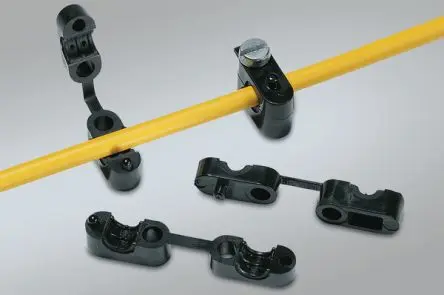 Produktfoto 1 von HellermannTyton Kabelrohrzubehör Schraubbefestigung, Kabel-Ø 7.7 mm Polyamid Schwarz 8.8mm x 14 mm x 22 mm