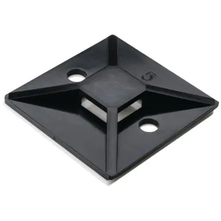 Produktfoto 1 von HellermannTyton Befestigungssockel Kabelbinderbefestigung Nylon 6.6 Schwarz 38mm x 38 mm