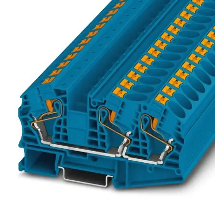 Produktfoto 1 von Phoenix Contact PT 16-TWIN N BU Anschlussklemmenblock für Durchkontaktierung 1 Blau, 25mm², 1kV Einsteck-Anschluss