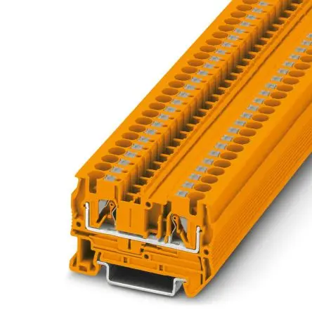 Produktfoto 1 von Phoenix Contact PT 4 OG Anschlussklemmenblock für Durchkontaktierung 1 Orange, 6mm², 800V Einsteck-Anschluss IECEx/ATEX