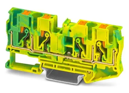Produktfoto 1 von Phoenix Contact PT 6 Schutzleiterklemme 1 Grün, Gelb, 10mm², 1kV Einsteck-Anschluss ATEX, IECEx