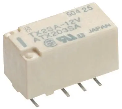 Produktfoto 1 von Panasonic G6K Signalrelais Oberfläche, 12V dc Spule, 2-poliger Umschalter, max. 2A, 220V ac / 220V dc, SMD
