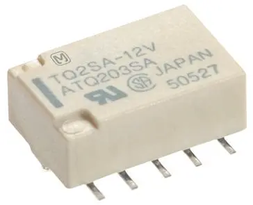 Produktfoto 1 von Panasonic TQ Signalrelais Oberfläche, 5V dc Spule, 2-poliger Umschalter, max. 2A, 125V ac / 220V dc, SMD