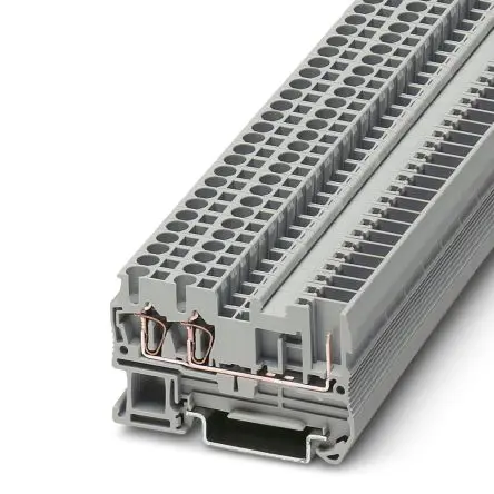 Produktfoto 1 von Phoenix Contact Anschlussklemmenblock für Durchkontaktierung 1 Grau, 4mm², 500V ZUGFEDER