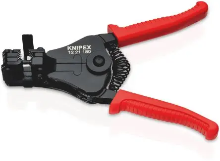 Produktfoto 1 von Knipex 12 21 180 Abisolierzange mit geformten Messern, Multi-Core 0, 5 - 0, 75mm², 1, 0mm², 1, 5mm², 2, 5mm², 4, 0mm²,