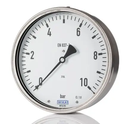 WIKA Mit Gewinde 23X.50 Manometer 63 mm 0 bar → 100 bar Aluminium Gehäuse G 1/4
