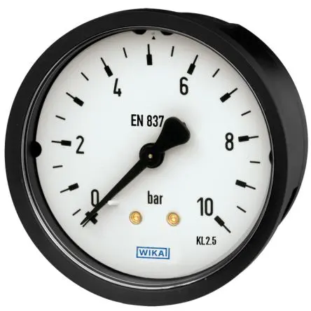 WIKA Mit Gewinde 111.XX Manometer 40 mm 0 bar → 6 bar Kunststoff Gehäuse G 1/8