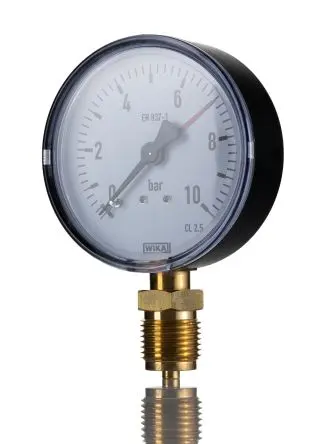 Produktfoto 1 von WIKA Mit Gewinde 111.XX Manometer 40 mm 0 bar → 1.6 bar Kunststoff Gehäuse G 1/8