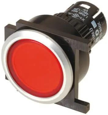 Produktfoto 1 von EAO 61 Drucktastenkopf, Rot Rastend Pilzkopf Rund, IP65