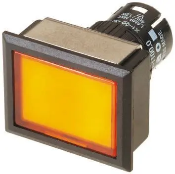 Produktfoto 1 von EAO 61 Drucktastenkopf, Gelb Tastend erhöhter Betätiger, Glatt, Beleuchtet Vierkant, IP65