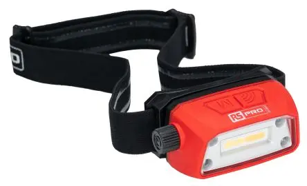 Produktfoto 1 von RS PRO LED Stirnlampe 350 lm / 40M Wiederaufladbar