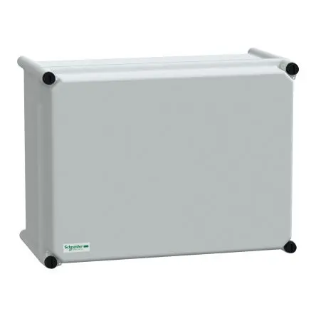 Produktfoto 1 von Schneider Electric PanelSeT; Universalgehäuse; GF Polyester; Grau; IK09 IP66 Breite 360 mm Höhe 270 mm Länge 180 mm