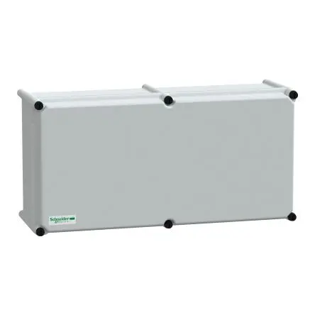 Produktfoto 1 von Schneider Electric PanelSeT; Gehäuse; GF Polyester; Grau; IK09 IP66 Breite 540 mm Höhe 270 mm Länge 180 mm