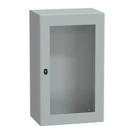 Produktfoto 1 von Schneider Electric PanelSeT S3D Stahl Wandanschlusskasten Grau IP66 Transparente Tür, HxBxT 1000 mm, 600 mm x 400 mm