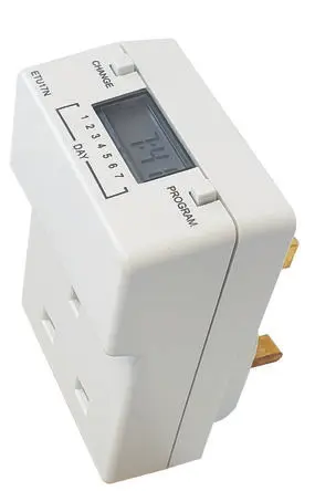 Produktfoto 1 von Timeguard Digital Zeitschaltuhr zum Einstecken 230V ac BS1363 H. 81 mm T. 65 mm