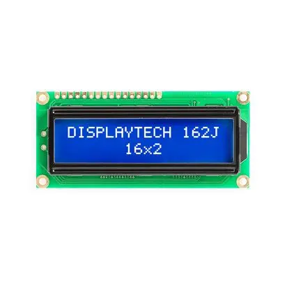 Produktfoto 1 von Displaytech 162J Monochrom LCD, Alphanumerisch LED Weiß 2 x 16, Hintergrund Blau
