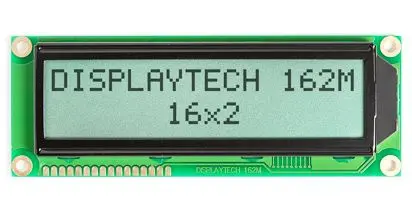 Produktfoto 1 von Displaytech 162M Monochrom LCD, Alphanumerisch LED Weiß 2 x 16, Hintergrund Grün
