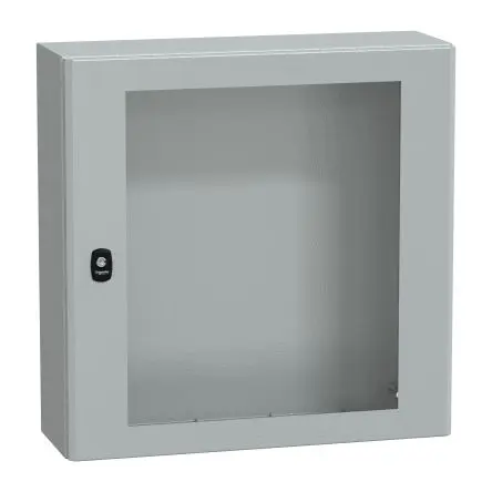 Produktfoto 1 von Schneider Electric PanelSeT S3DM/S3DB Stahl Wandanschlusskasten Grau IP66 Transparente Tür, HxBxT 600 mm, 600 mm x 150