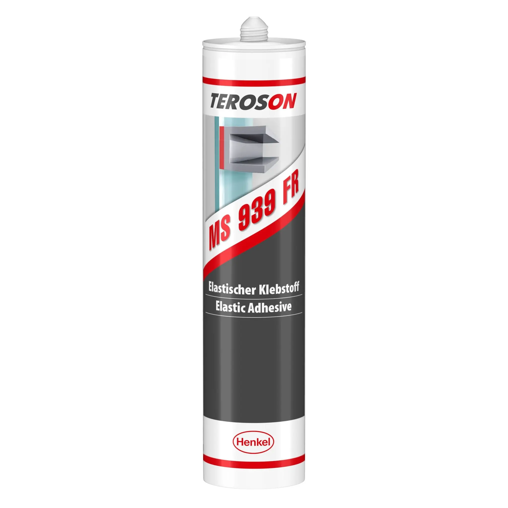Produktfoto 1 von Teroson Teroson MS 939 FR PVC-Klebstoff Paste Schwarz, Kartusche 290 ml, für Metall, Kunststoff