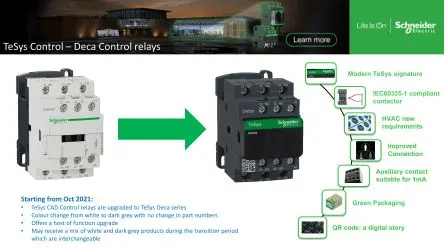 Produktfoto 1 von Schneider Electric TeSyS CA Steuerrelais, / 10A 0.07 kW 3 Schließer/2 Öffner, 115V ac / 5mA 3 Schließer/2 Öffner, 99 mm