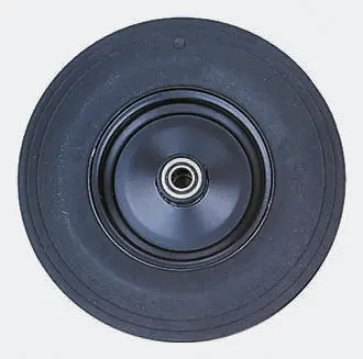 Produktfoto 1 von Guitel Hervieu Rollwagenrolle Schwarz, Mat. Gummi, 500 kg Ø 400 mm, B. 90 mm