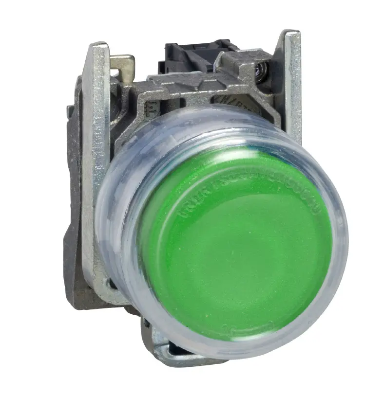 Produktfoto 1 von Schneider Electric XB4 Drucktasten-Kompletteinheit Befestigungsloch Ø 22 mm, SPST Grün, IP66, IP40
