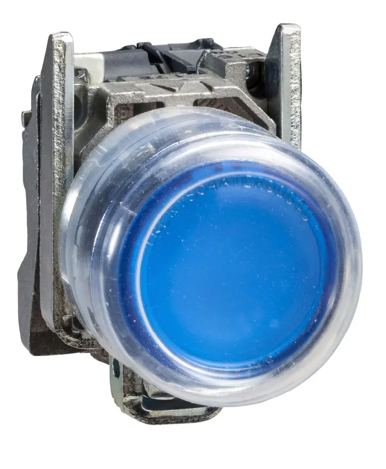 Produktfoto 1 von Schneider Electric XB4 Drucktasten-Kompletteinheit Beleuchtet Befestigungsloch Ø 22 mm, 1-poliger Schließer - Schließer