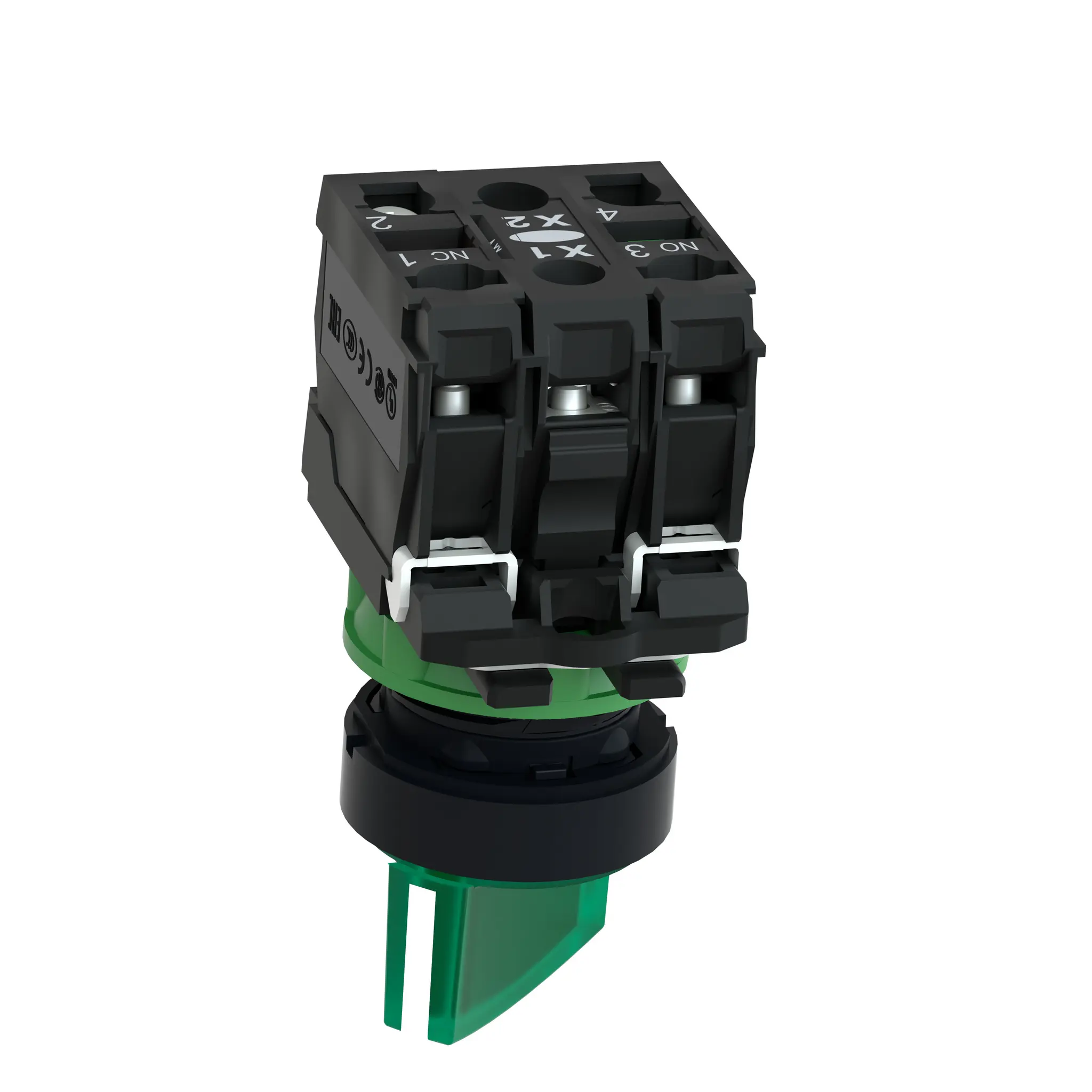 Schneider Electric XB5 Wahlschalter 2-Stufen IP66, 1 Schließer/1 Öffner