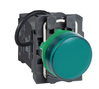 Produktfoto 1 von Schneider Electric Meldeleuchte, vollständig XB5, Harmony XB5 400V Grün, Ausschnitt-Ø 22mm Universal-LED IP 66