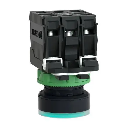 Produktfoto 1 von Schneider Electric Harmony Druckschalter Beleuchtet Ø 22 mm, 1-poliger Umschalter Grün, IP66, IP67, IP69K