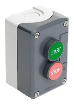 Produktfoto 1 von Schneider Electric Federrückstellung Harmony Drucktaste-Steuerstation 1 Schließer/1 Öffner Grün, Rot Polycarbonat, IP66,