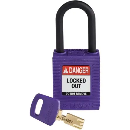 Produktfoto 1 von Brady Nylon, Kunststoff Vorhängeschloss 6.35 mm, 38.1 mm, Violett
