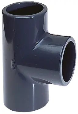 Produktfoto 1 von Georg Fischer PVC-Kupplung T-Stück mit gleichen Verschraubungen Polyvinylchlorid (unplastifiziert) 90°
