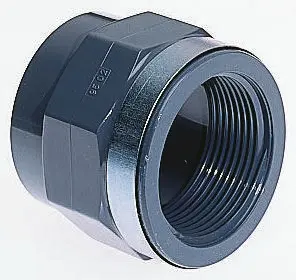 Georg Fischer PVC-Kupplung Buchse Rp3/8, Innengewinde Stecker Polyvinylchlorid (unplastifiziert) Gerade 3/8 in
